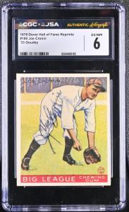 1978 Hall of Fame Joe Cronin Card Reprint