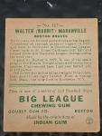 Walter Maranville 1933 Goudey Baseball Card #117