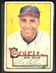 Bob Feller 1952 Topps Cleveland Indians Card 88