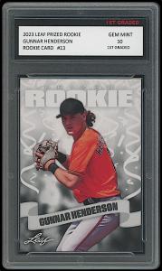 Gunnar Henderson 2023 Leaf Prized 1st Rookie Card