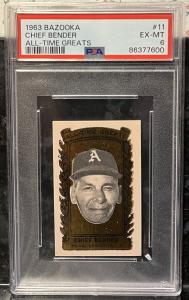 1963 Bazooka Chief Bender Sports Card PSA 6