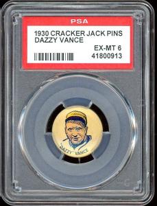 1930 Cracker Jack Dazzy Vance Baseball Pin