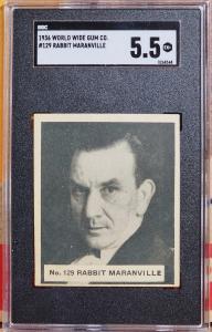 Rabbit Maranville 1936 World Wide Gum #129 Card