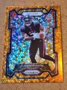 2023 Prizm Bijan Robinson Rookie Orange Disco Card