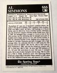 1993 Conlon Collection Al Simmons Sports Card