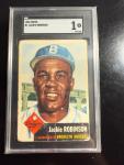 1953 Topps Jackie Robinson Baseball Card SGC 1