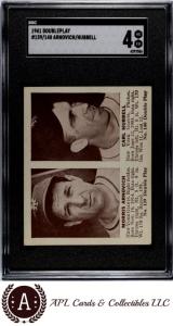 1941 Doubleplay #139/140 Carl Hubbell Card SGC 4