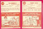 1963 Topps Football Tommy Davis & Ted Connolly Cards