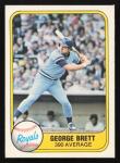 1981 Fleer George Brett Royals Baseball Card