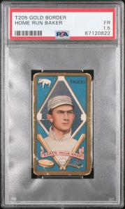 1911 T205 Gold Border Frank Baker HOF Card