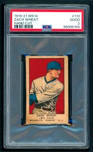 1919-21 W514 Zach Wheat PSA 2 Ghost Image