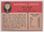 1961 Fleer Baseball Greats Edd Roush Card #72