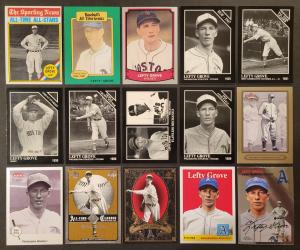 15 Different LEFTY GROVE Baseball Cards Collection