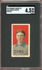 1909-11 T206 Mordecai Brown Baseball Card SGC 4.5