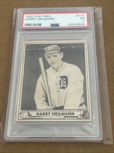 1940 Play Ball #171 Harry Heilmann HOF Card