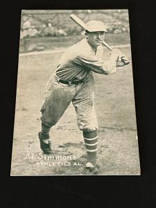Al Simmons 1925-31 Exhibit Postcard - Athletics
