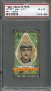 Bobby Wallace 1911 T205 Cap PSA 1 Card