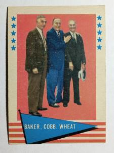 1961 Fleer Frank Baker, Ty Cobb, Zack Wheat Card