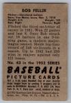 1952 Bowman Bob Feller Indians Card #43