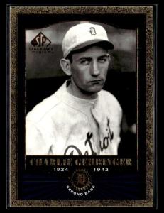 2001 SP Legendary Cuts Charlie Gehringer Card