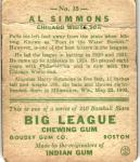 1933 Goudey Al Simmons #35 Baseball Card