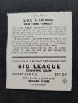 1933 Goudey Lou Gehrig New York Yankees Card