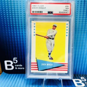 1961 Fleer Zach Wheat #86 Brooklyn Dodgers Card