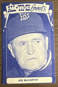 1973-79 TCMA Joe McCarthy HOF Sports Card