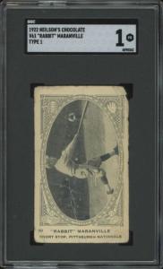 1922 Neilson's Chocolate Rabbit Maranville SGC 1