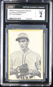 Carl Hubbell 1946-47 Sports Card #73 CGC 2
