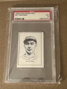 1950 Callahan Harold Pie Traynor Baseball Card PSA 5