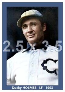 Ducky Holmes 1903 White Sox Colorized Print