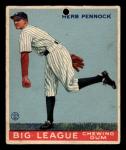 1933 Goudey Herb Pennock Baseball Card #138