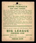 1933 Goudey Herb Pennock Baseball Card #138
