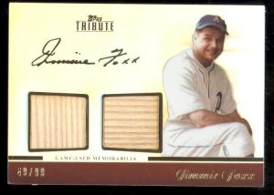 2011 Topps Jimmy Foxx Dual Relic Card