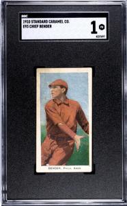 1910 E93 Chief Bender Caramel Card HOF