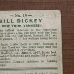 1933 Goudey Bill Dickey Rookie Card N.Y. Yankees