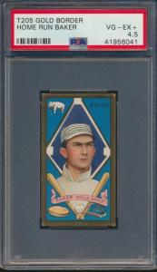 1911 T205 Gold Border Home Run Baker PSA 4.5