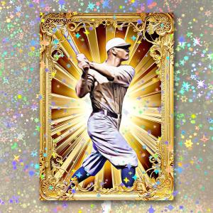 Zack Wheat Signed Holographic Golden Icon Card