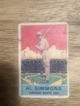 1933 DeLong Al Simmons Baseball Card