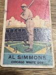 1933 DeLong Al Simmons Baseball Card