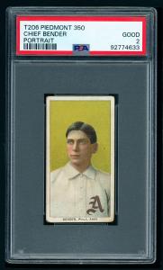 1909-11 T206 Chief Bender Portrait PSA 2++