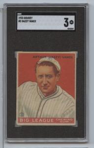 1933 Goudey Dazzy Vance Baseball Card #2