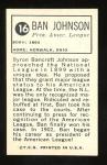 1963 Bazooka Ban Johnson Baseball Card #16
