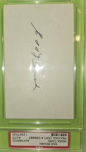 Ed Roush HOF Autographed Index Card - PSA/DNA