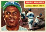 1956 Topps Jackie Robinson Dodgers Baseball Card Replica