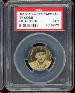 Ty Cobb 1910-12 Sweet Caporal P2 Pin PSA 5