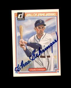 Charlie Gehringer Signed 1983 Donruss Autograph Card
