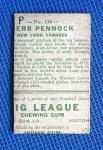 1933 Goudey Herb Pennock Yankees Rookie Card