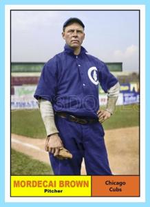 Mordecai Brown Baseball Trading Card ACEO Art